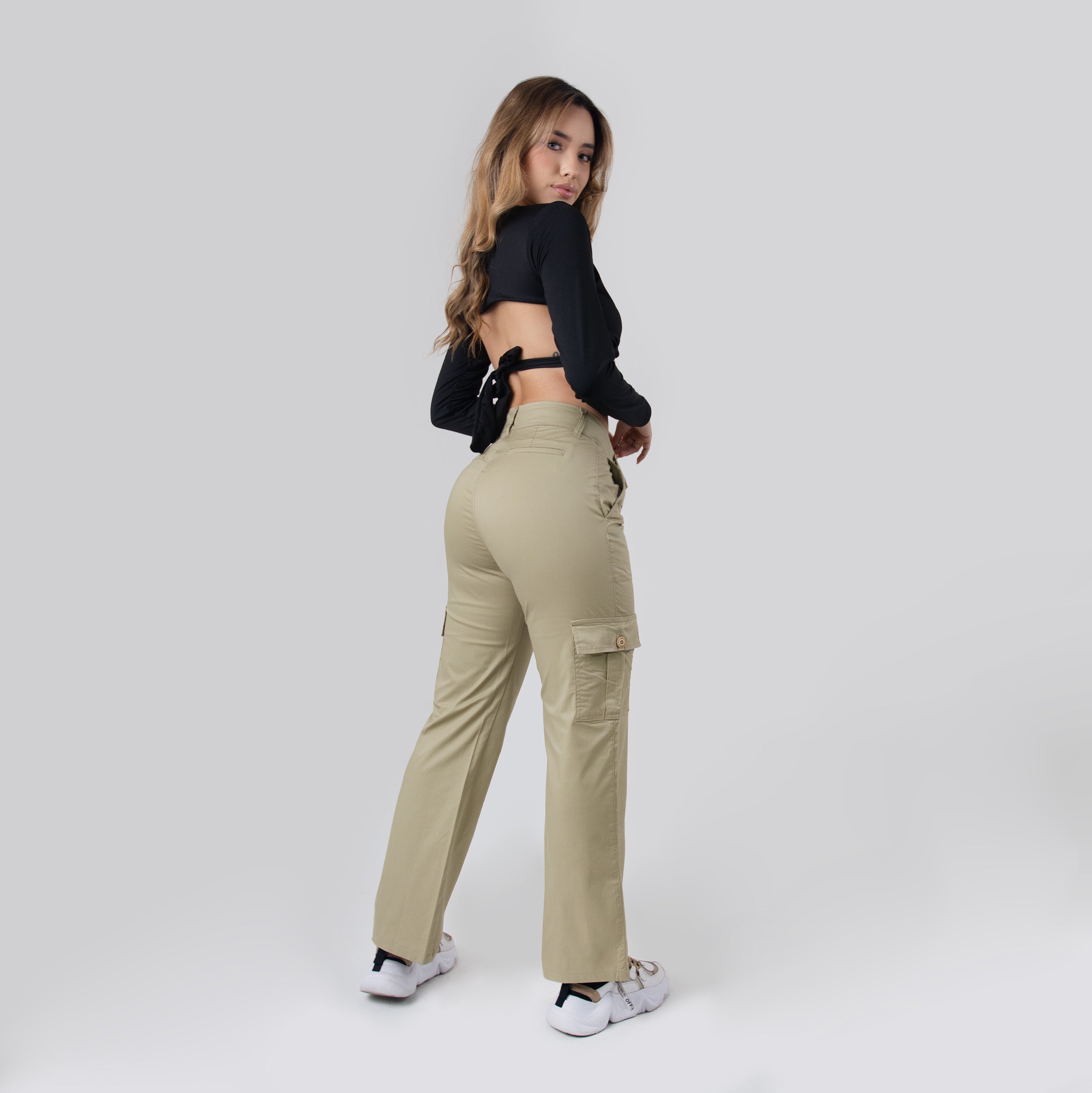 NUEVO PANTALON TENDENCIA CARGO EN DRIL  REF:6702