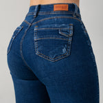 JEAN SKINNY, CORTE EN BOTA FLECADA REF: 5542