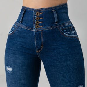 NUEVO JEANS PRETINA ALTA, CONTROL ABDOMEN LEVANTA COLA  REF-J5516