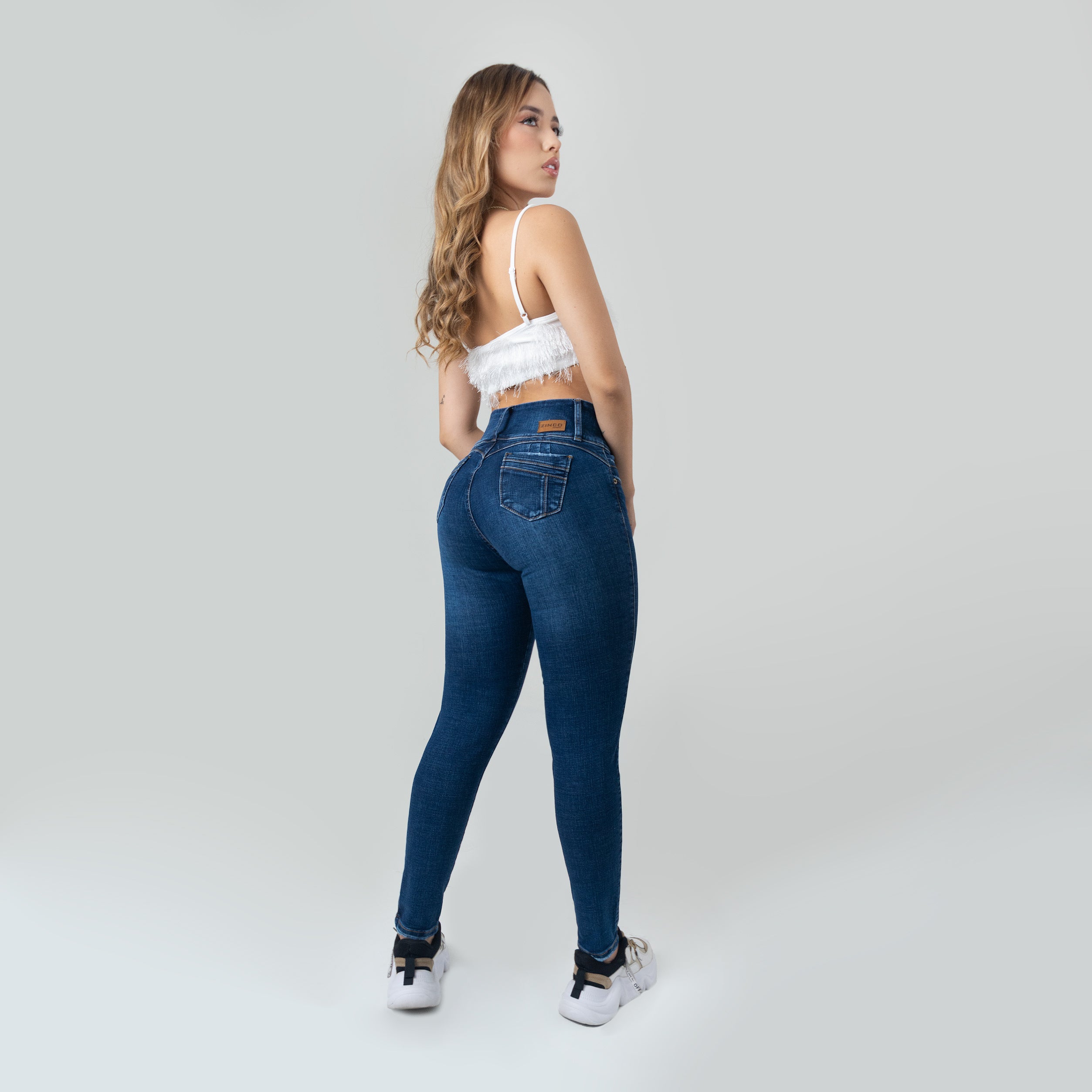 JEANS SKINNY,  PRETINA ALTA CON BOLSILLOS FUNCIONALES REF:5525