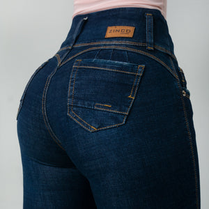 JEAN SKINNY, TIRO ALTO, TRES BOTONES Ref:J5528