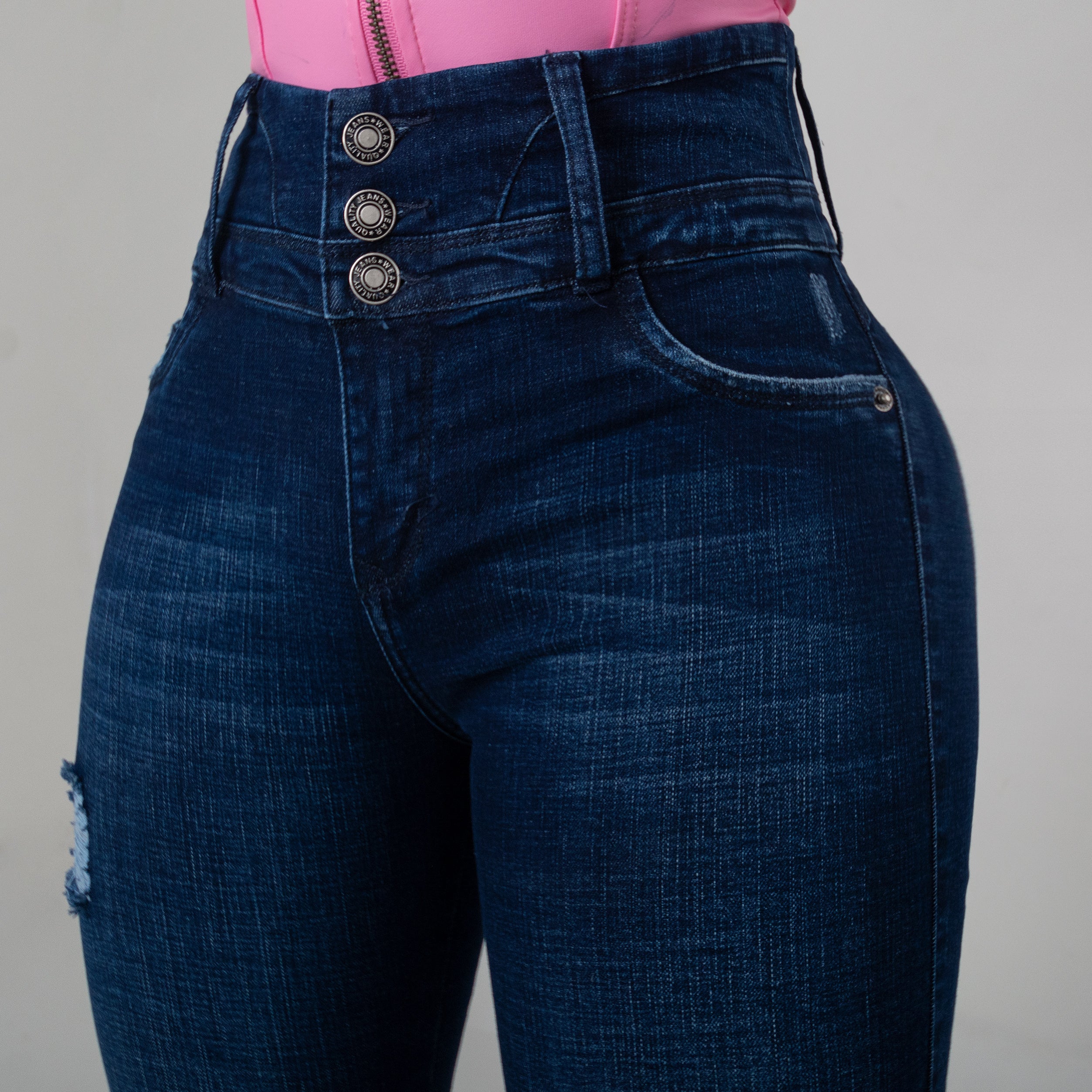 JEANS SKINNY CONTROL ABDOMEN, CON PINZAS LEVANTA COLA REF:5531