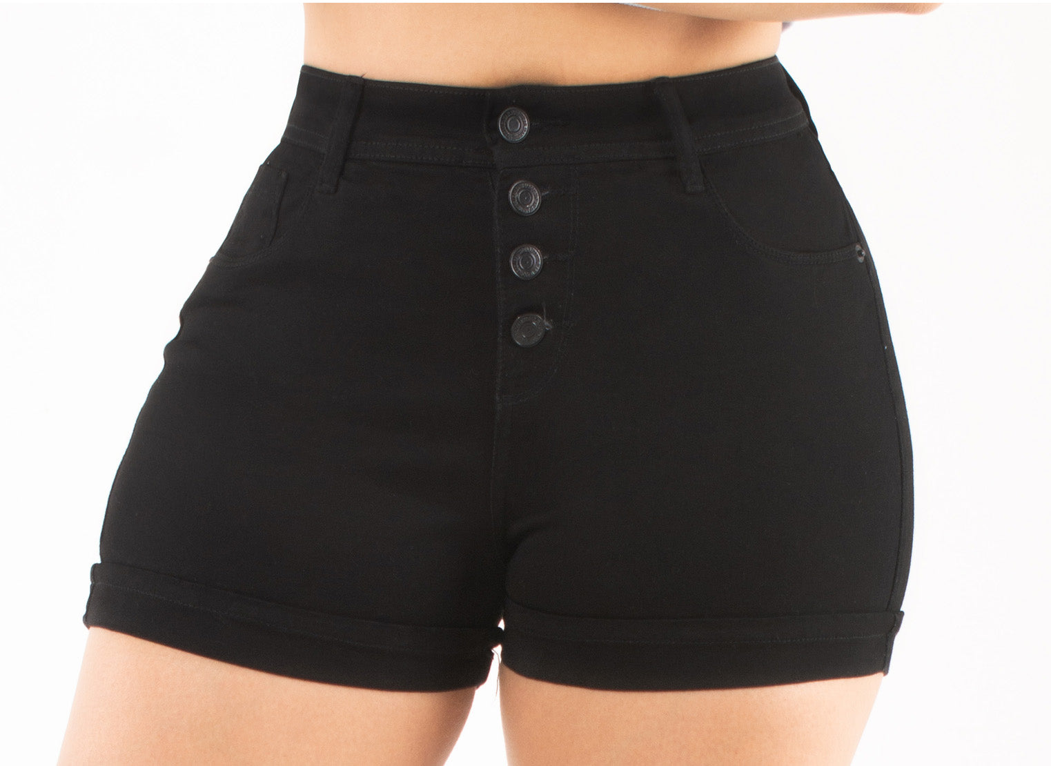 SHORT TIRO ALTO, CUATRO BOTONES