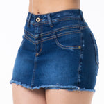 NUEVA FALDA SHORT STRECH,  TIRO ALTO DISEÑO DELANTERO REF:FS5104