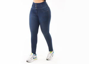 JEAN SKINNY, CON PINZAS LEVANTA COLA REF:5527