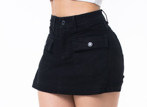 FALDA SHORT, TIPO CARGO TIRO ALTO REF: 5106